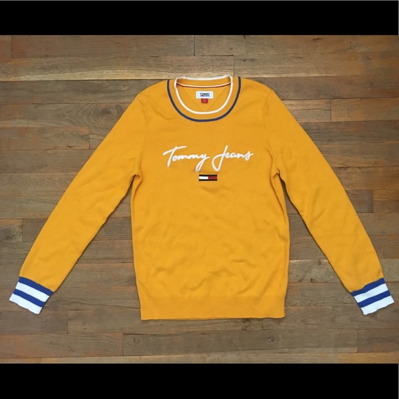 tommy jeans yellow sweater